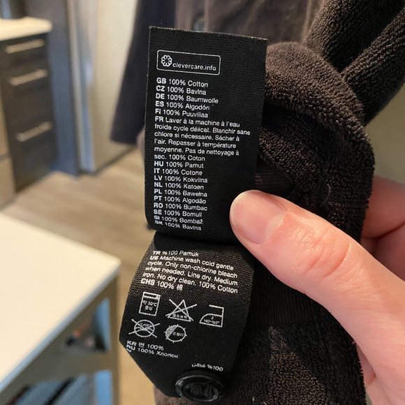 & Other Stories Boxy Terry Shirt Black (Part of a set) - Picture 7 of 9